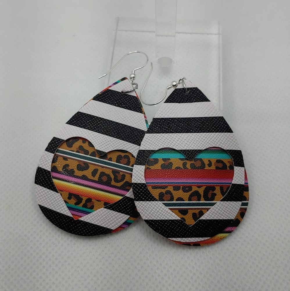 faux leather earrings